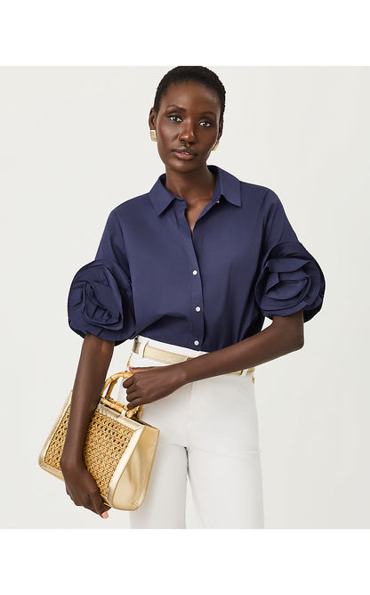 THE FLOWER LILLY SHIRT, TRUE NAVY