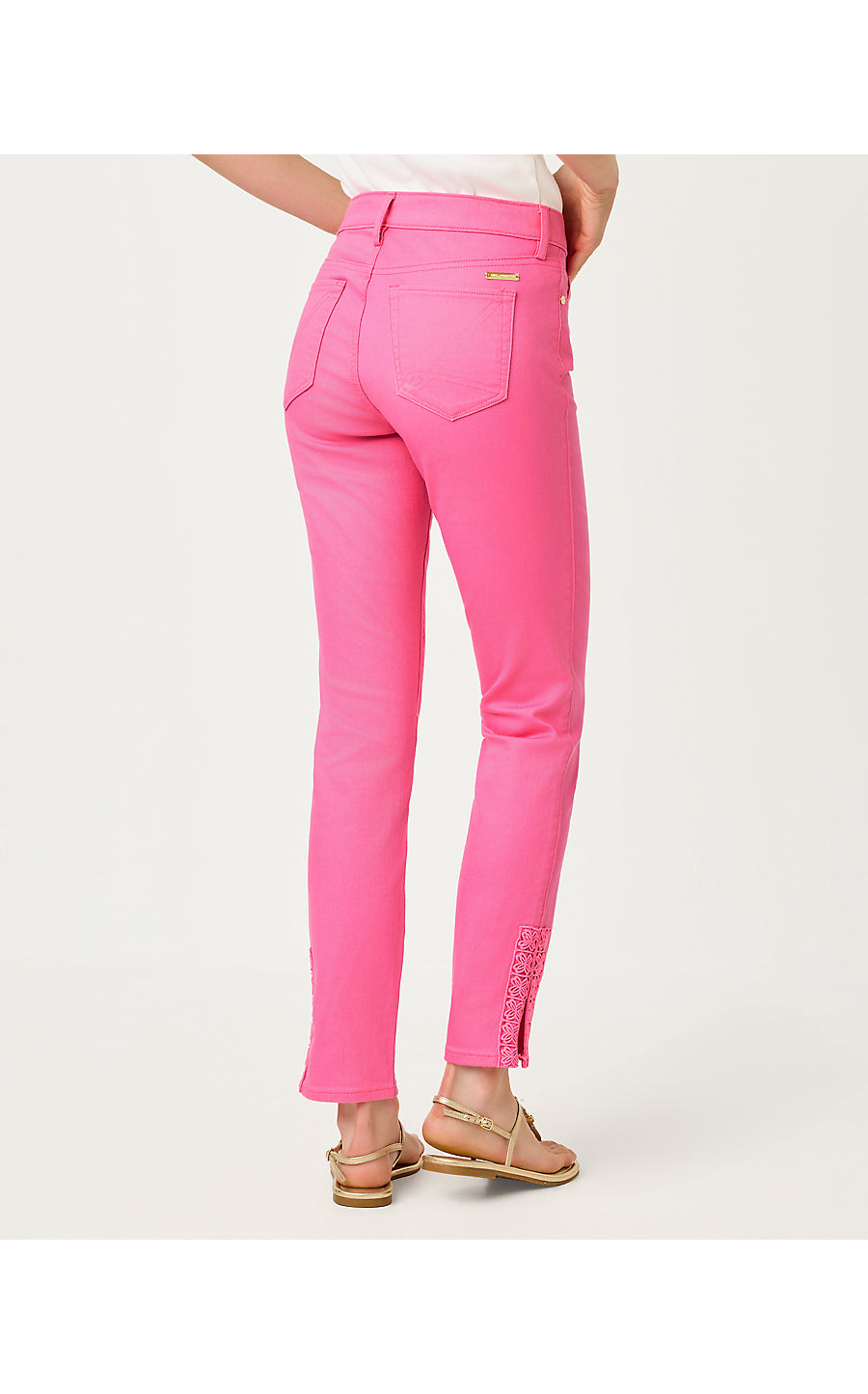 SOUTH OCEAN HIGH RISE SKINNY JEAN, CHERRY BLOSSOM PINK