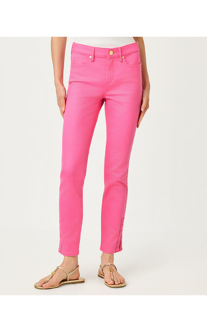 SOUTH OCEAN HIGH RISE SKINNY JEAN, CHERRY BLOSSOM PINK