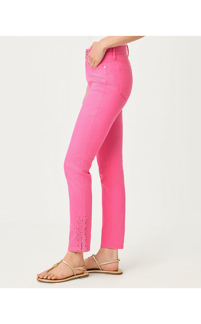 SOUTH OCEAN HIGH RISE SKINNY JEAN, CHERRY BLOSSOM PINK
