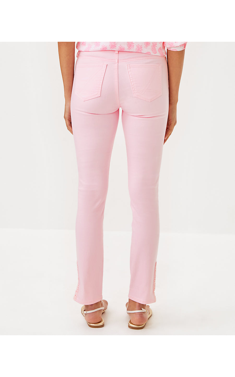 SOUTH OCEAN HIGH RISE SKINNY JEAN, PINK MUSE