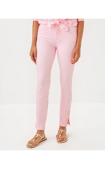 SOUTH OCEAN HIGH RISE SKINNY JEAN, PINK MUSE