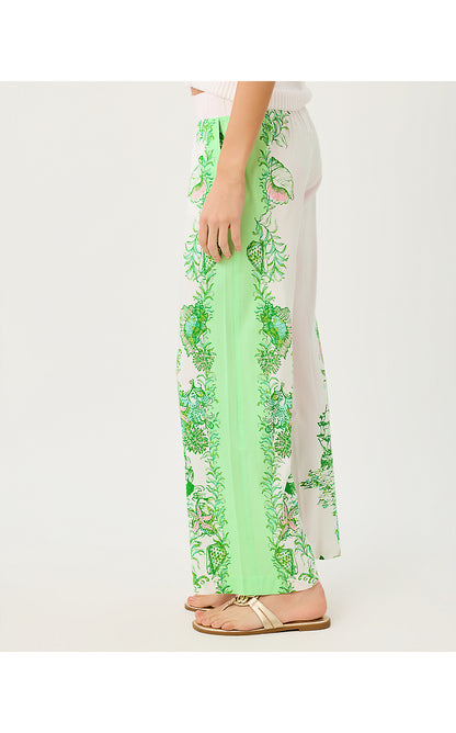BAL HARBOUR STRETCH PALAZZO PANT, RESORT WHITE SHIP TO SHORE ENGINEERED PANT