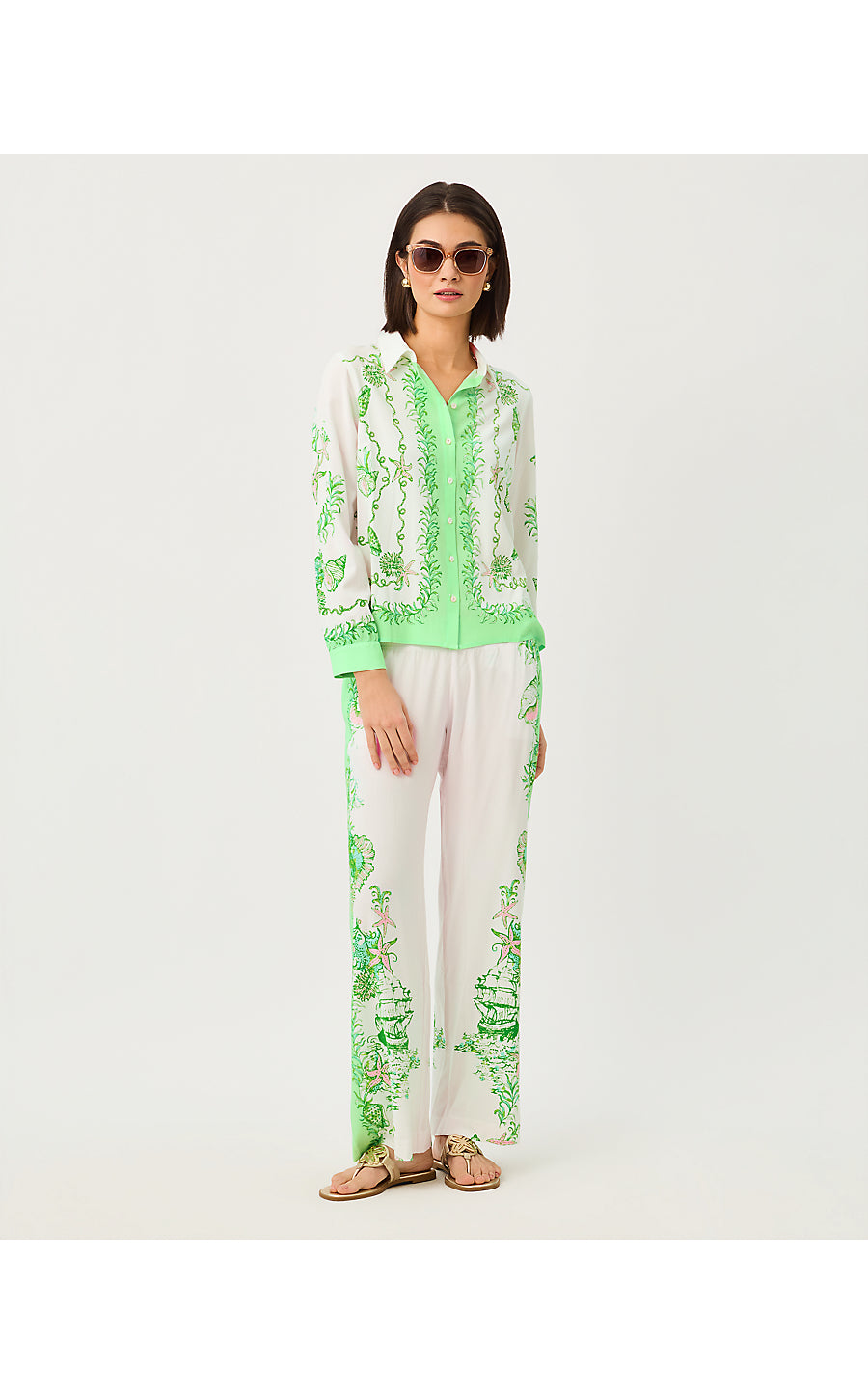 BAL HARBOUR STRETCH PALAZZO PANT, RESORT WHITE SHIP TO SHORE ENGINEERED PANT