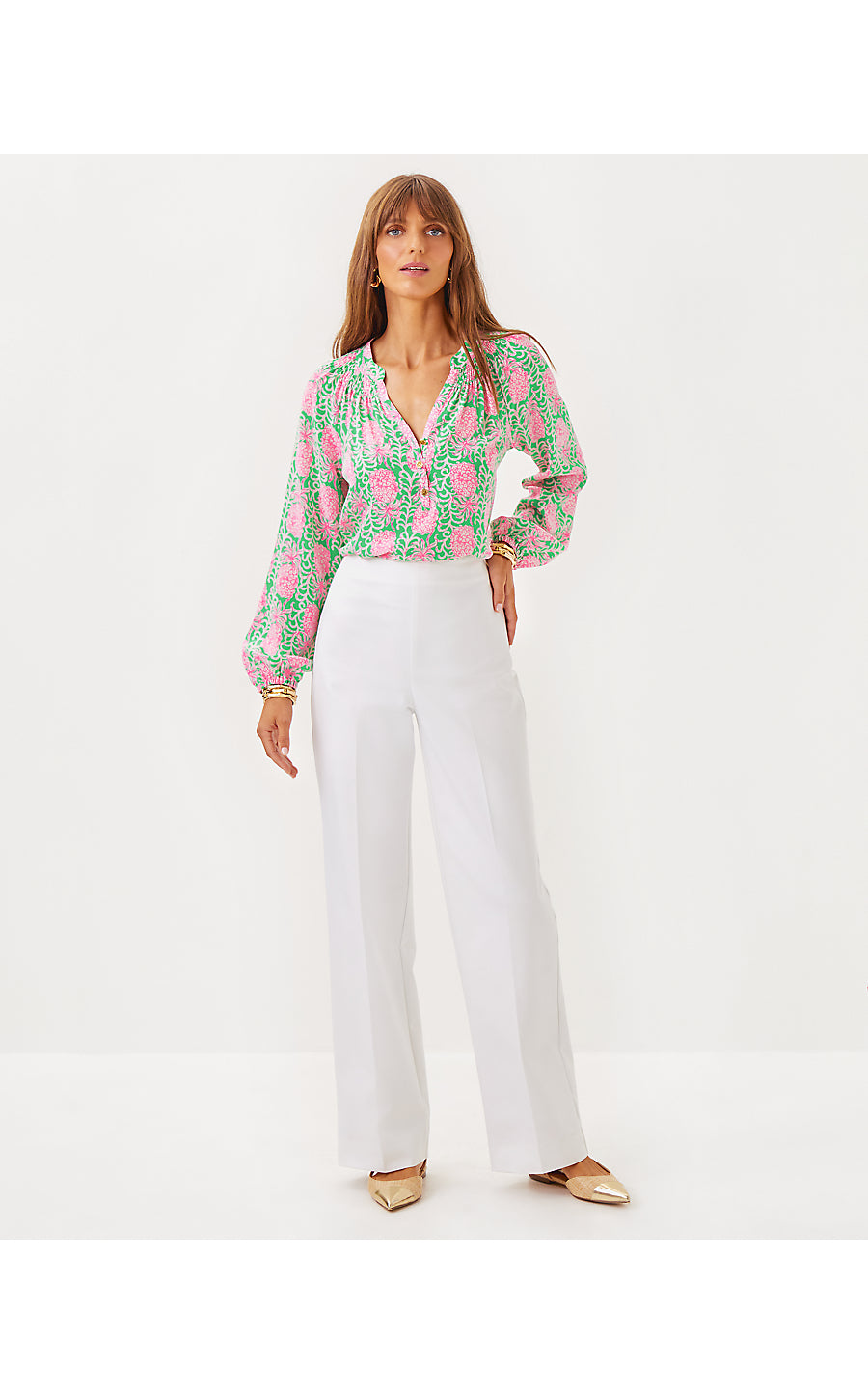 ELLAMARIE STRETCH PANT, RESORT WHITE