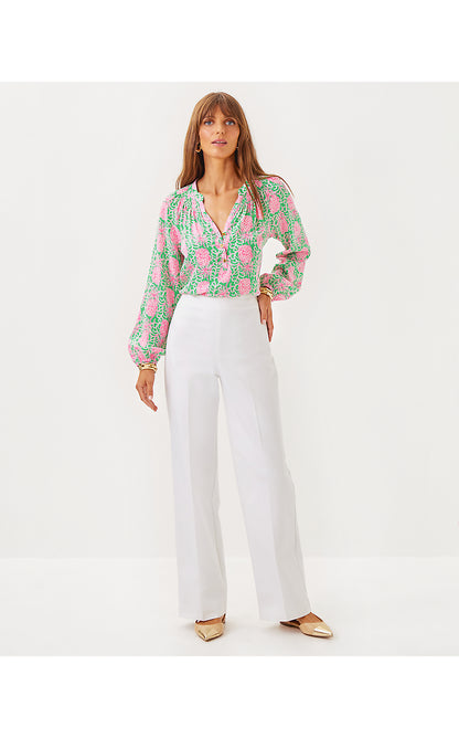 ELLAMARIE STRETCH PANT, RESORT WHITE