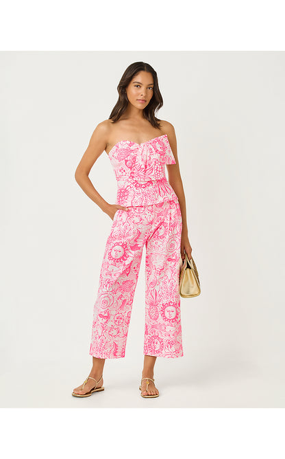 MANDALAY CROP PANT, CHERRY BLOSSOM PINK FLEUR DE LILLY