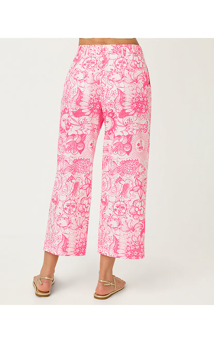 MANDALAY CROP PANT, CHERRY BLOSSOM PINK FLEUR DE LILLY