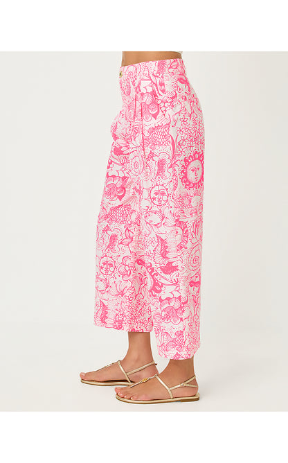MANDALAY CROP PANT, CHERRY BLOSSOM PINK FLEUR DE LILLY