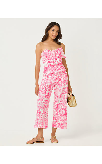 MANDALAY CROP PANT, CHERRY BLOSSOM PINK FLEUR DE LILLY