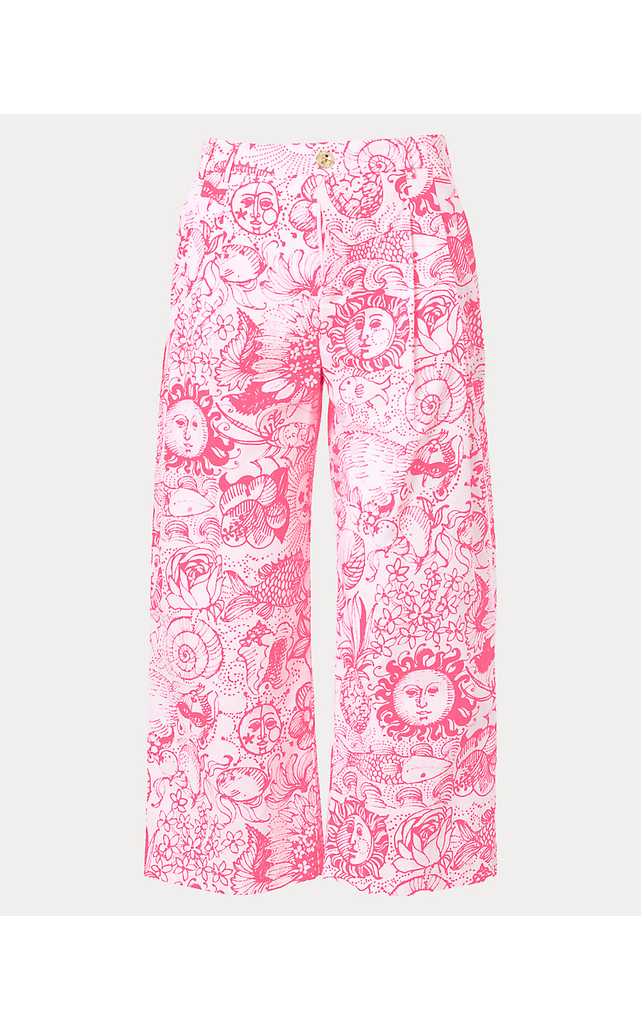 MANDALAY CROP PANT, CHERRY BLOSSOM PINK FLEUR DE LILLY