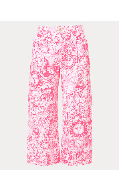 MANDALAY CROP PANT, CHERRY BLOSSOM PINK FLEUR DE LILLY