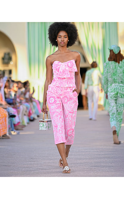 MANDALAY CROP PANT, CHERRY BLOSSOM PINK FLEUR DE LILLY