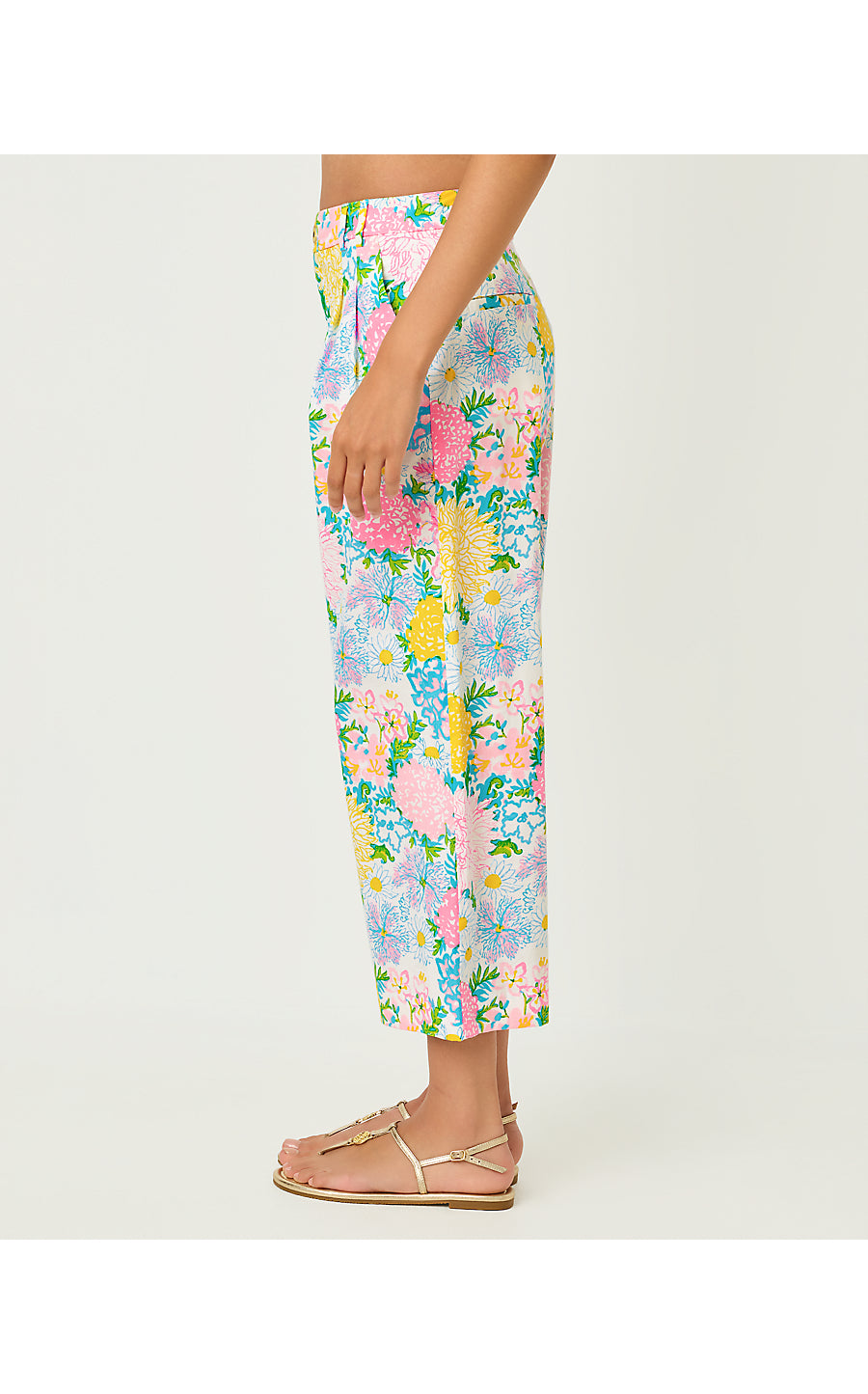 MANDALAY CROP PANT, MULTI LILLY GARDEN