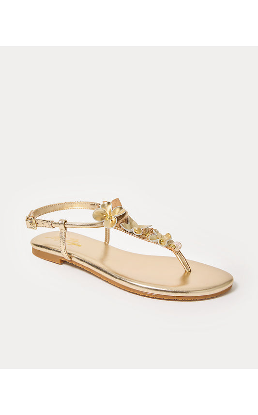 SHELLEY SANDAL, GOLD METALLIC