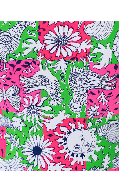 DENNING RASHGUARD UPF 50+, CHERRY BLOSSOM PINK LIL CHICKEN CHECK