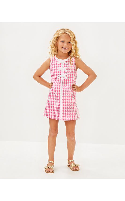 MINI ARIA SHIFT, ROUSSEAU PINK CHARMING CHECK BOUCLE