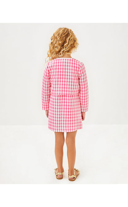MINI ROHANA BOUCLE JACKET, ROUSSEAU PINK CHARMING CHECK BOUCLE