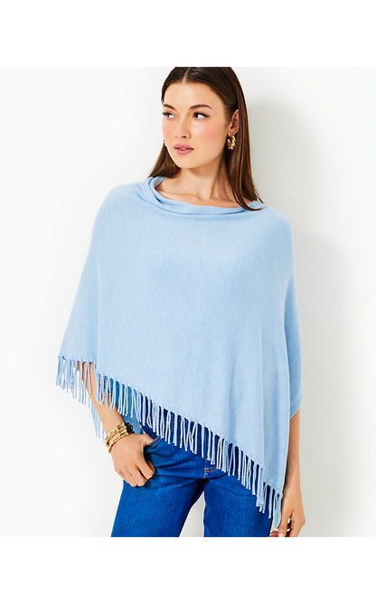 GATO PONCHO, HEATHERED BONAIRE BLUE