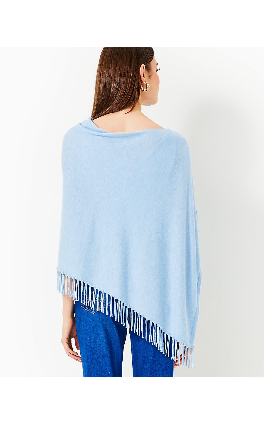 GATO PONCHO, HEATHERED BONAIRE BLUE