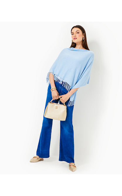 GATO PONCHO, HEATHERED BONAIRE BLUE