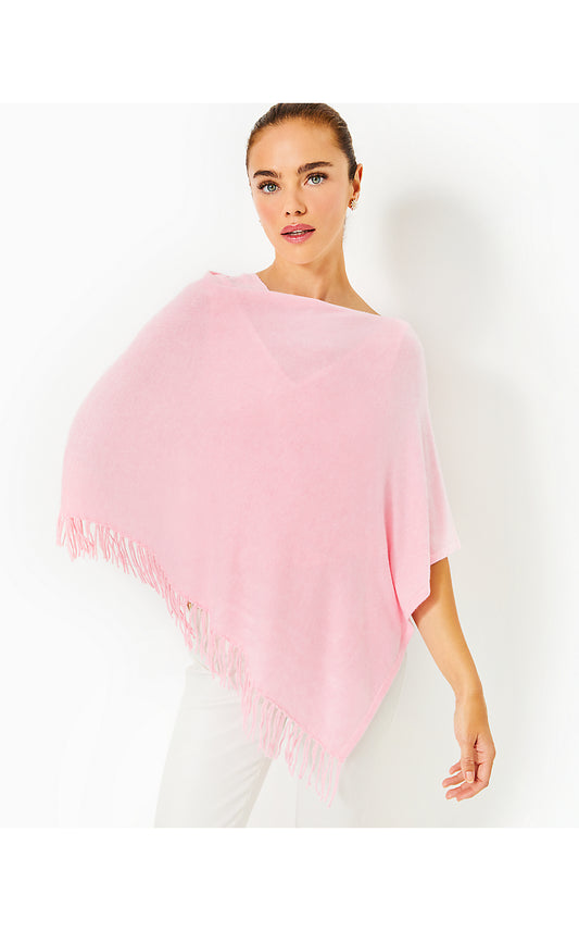 GATO PONCHO, HEATHERED CONCH SHELL PINK