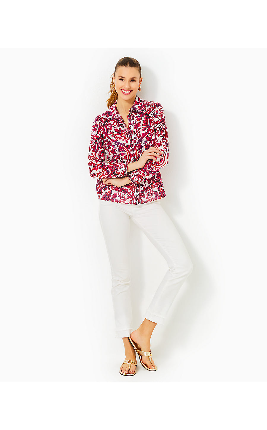 BRAY BUTTON DOWN, COCONUT SLICE OF PARADISE ENGINEERED TOP