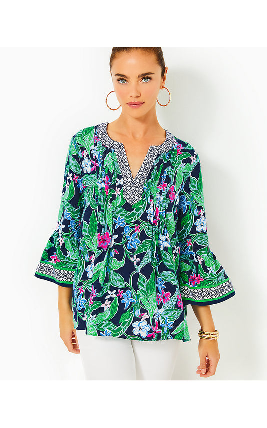 ELLALYNN TUNIC, MULTI UNTAMED ENGINEERED TUNIC