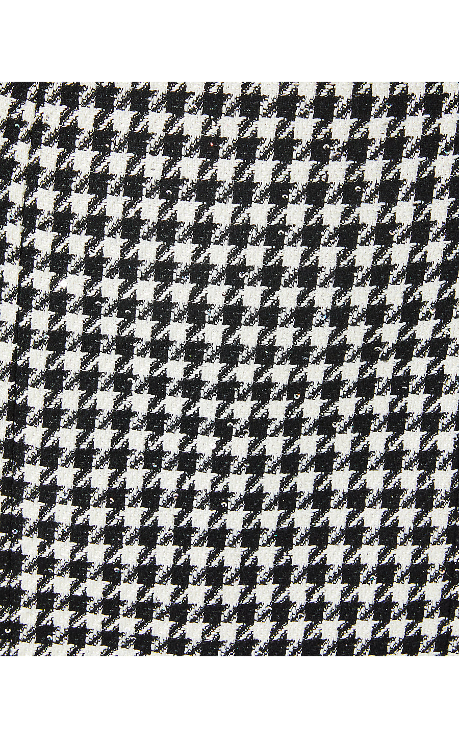 KELS MINI SKIRT, NOIR HOUNDSTOOTH SEQUIN BOUCLE