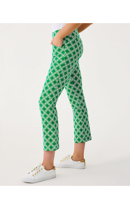 CORSO KICK FLARE PANT UPF 50+, BAMBOO GREEN BOO GREEN OPEN BUTTERFLY PATTERN