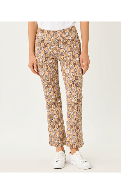 CORSO KICK FLARE PANT UPF 50+, ICED LATTE LIL CHEETAH CHECKS GOLF