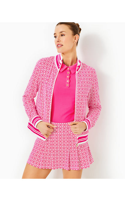 REGATE JACKET UPF 50+, PASSION FRUIT PINK X RESORT WHITE BUTTERFLY PATTERN