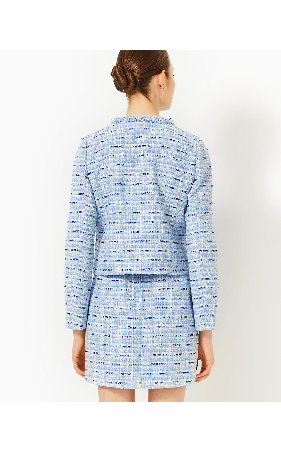 KAVITA BOUCLE JACKET, BONAIRE BLUE COASTAL VIBES BOUCLE