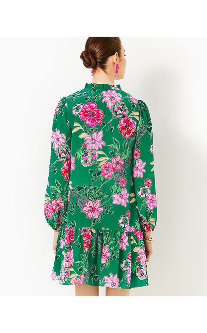 EVALINE SILK DRESS, MULTI SAFARI SANCTUARY