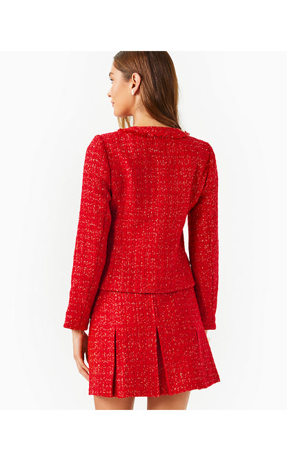 MASAMI BOUCLE JACKET, ROCOCO RED FIESTA BOUCLE