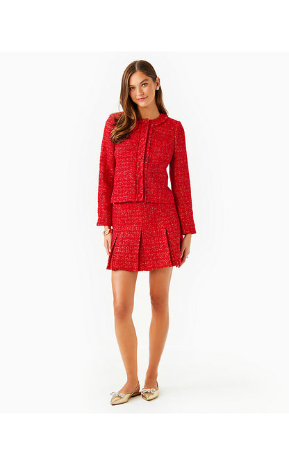 MASAMI BOUCLE JACKET, ROCOCO RED FIESTA BOUCLE
