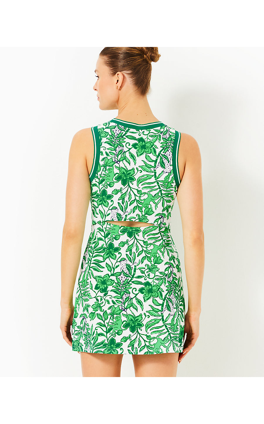 KICK SERVE DRESS UPF 50+, FIDDLE LEAF GREEN LIL ESCAPE PLAN – Palm