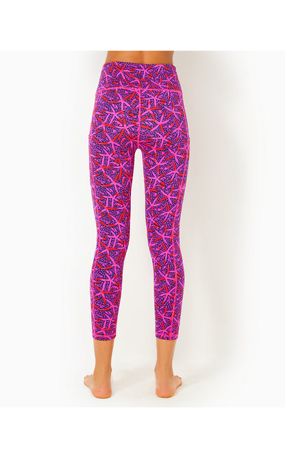 WEEKENDER HIGH RISE MIDI LEGGING, PASSION FRUIT PINK STAR SEARCHING
