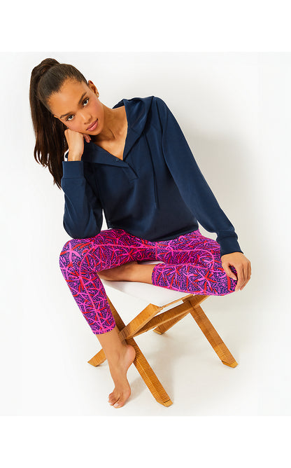 WEEKENDER HIGH RISE MIDI LEGGING, PASSION FRUIT PINK STAR SEARCHING