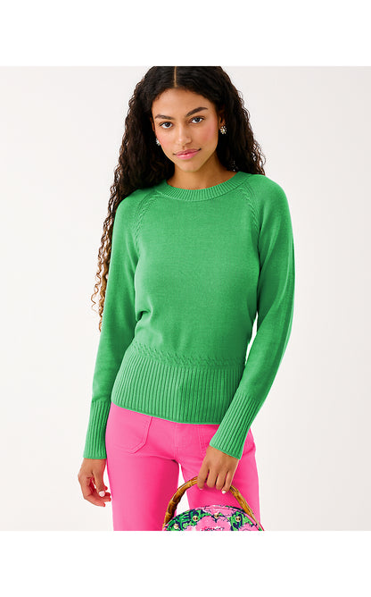 SALIMA SWEATER, GREEN GROVE
