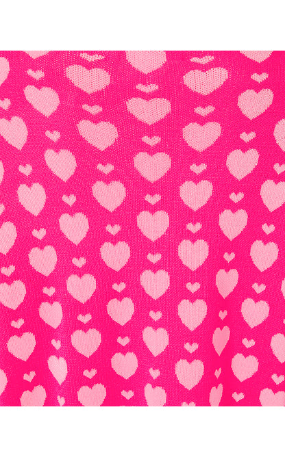 LIGGY SWEATER, PASSION FRUIT PINK VALENTINE HEART JACQUARD