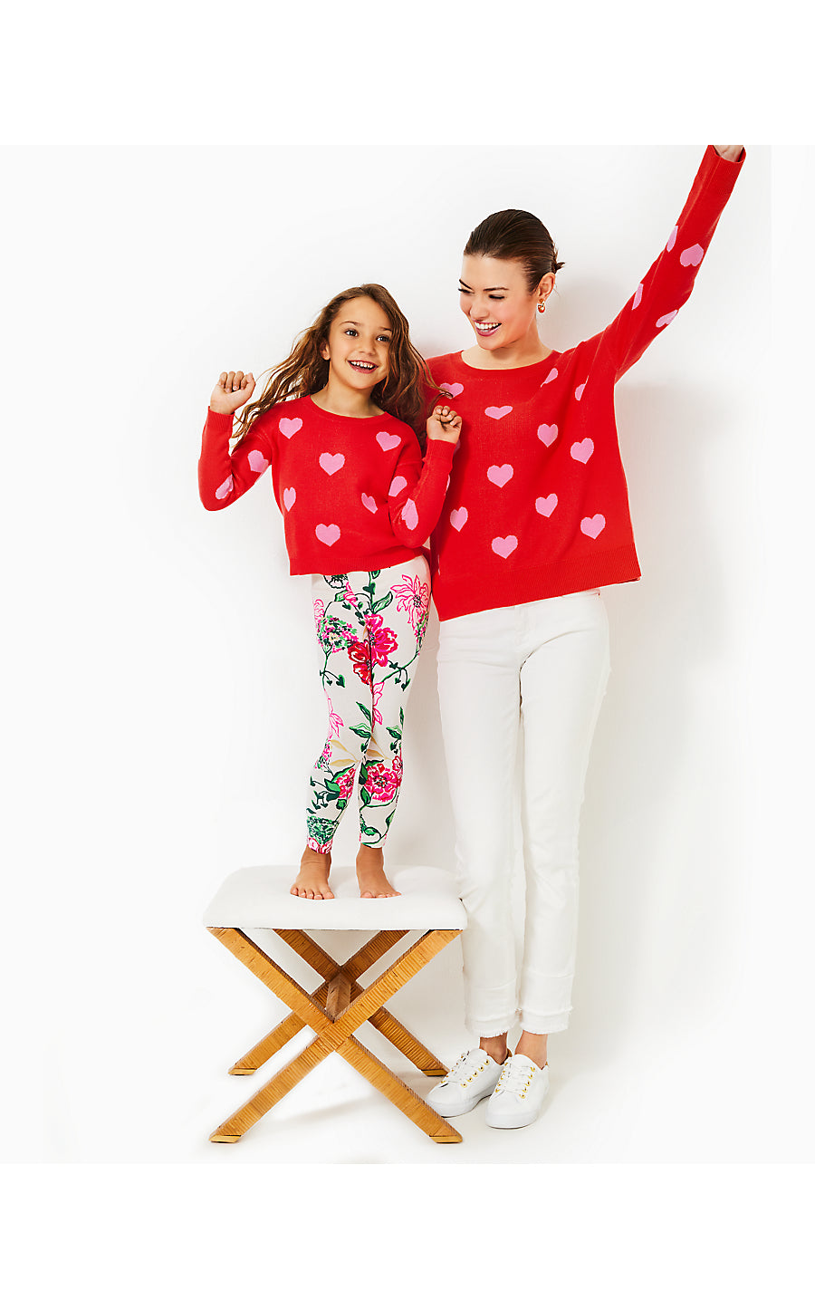 MINI TENSLEY SWEATER, ROCOCO RED HEARTS JACQUARD