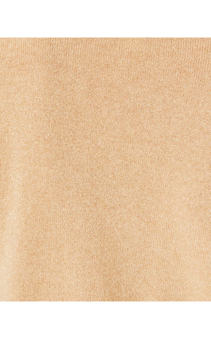 FAIRLEY CASHMERE CARDIGAN, HEATHERED SAND BAR METALLIC