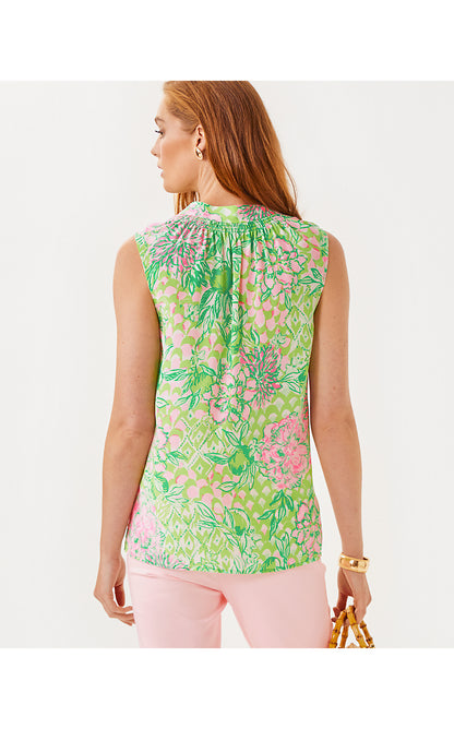 SLEEVELESS ELSA TOP, FAUNA GREEN LIME FEELING GOOD