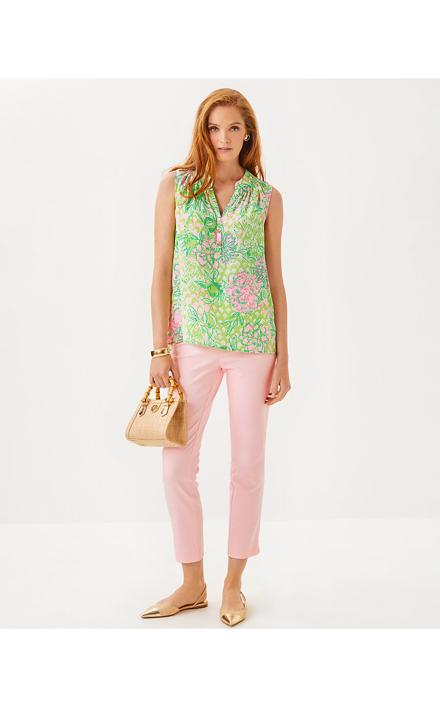 SLEEVELESS ELSA TOP, FAUNA GREEN LIME FEELING GOOD