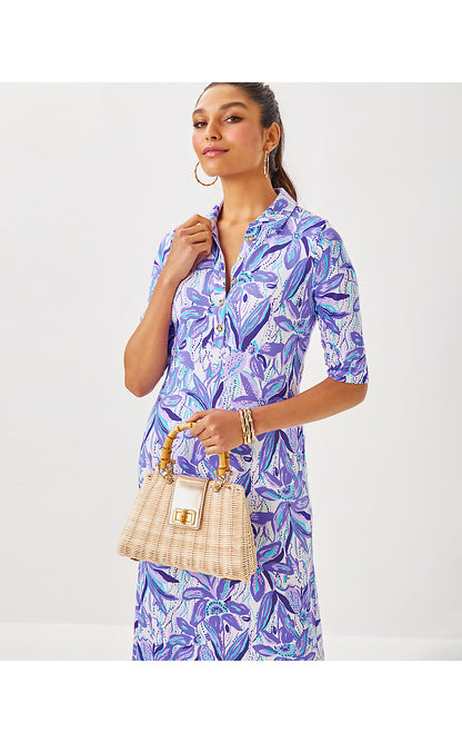 BERKELY MAXI DRESS, TROPICALIA PURPLE ELEPHANT IN THE BLOOM