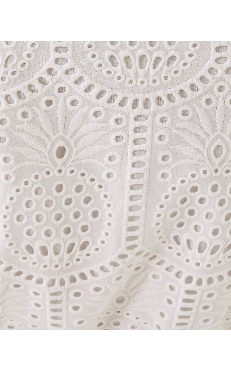 XYLIA DRESS, RESORT WHITE PINEAPPLE TILE EYELET