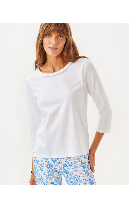 PAULSON KNIT TOP, RESORT WHITE