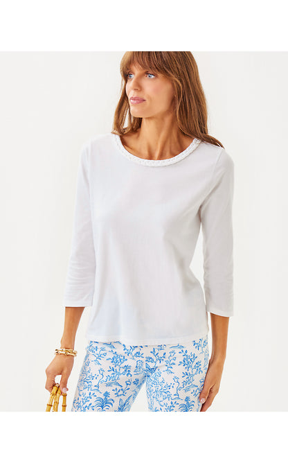 PAULSON KNIT TOP, RESORT WHITE