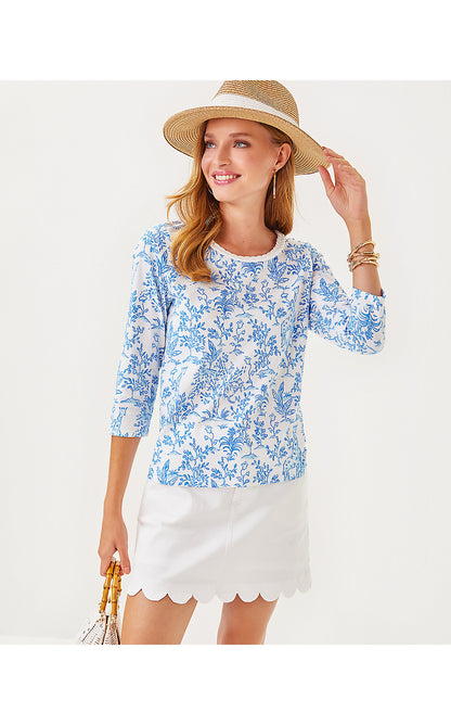 PAULSON KNIT TOP, RESORT WHITE TALL TALES